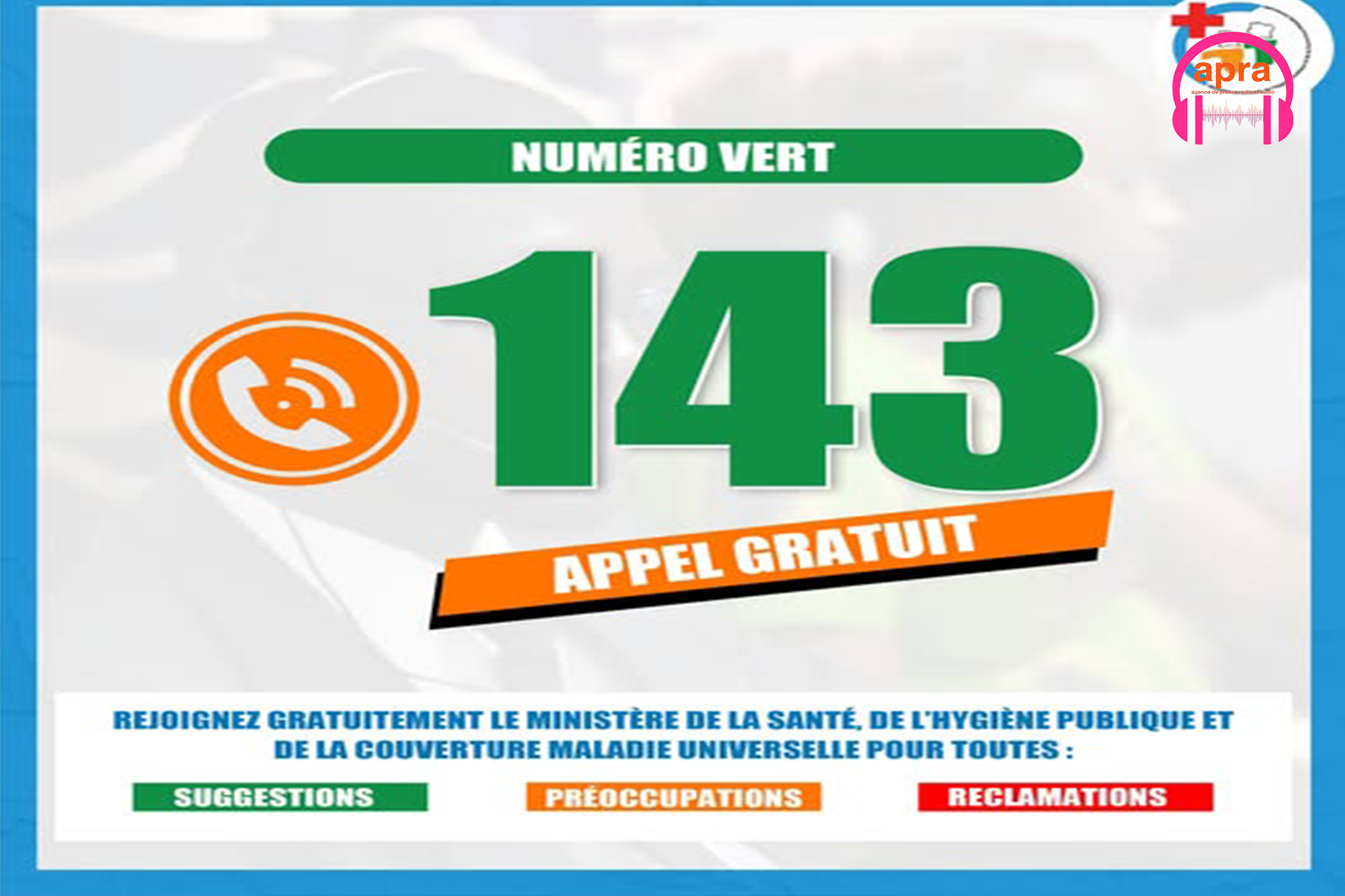 SANTÉ / Côte d’Ivoire : Panne de la Ligne Verte 143, le Ministère active un plan B digital pour maintenir le lien avec les populations.