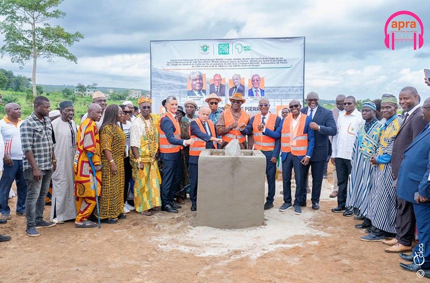 Décentralisation des infrastructures sportives : Adjé Silas Metch procède à la pose de la première pierre des agoras de Songon et de Dabou