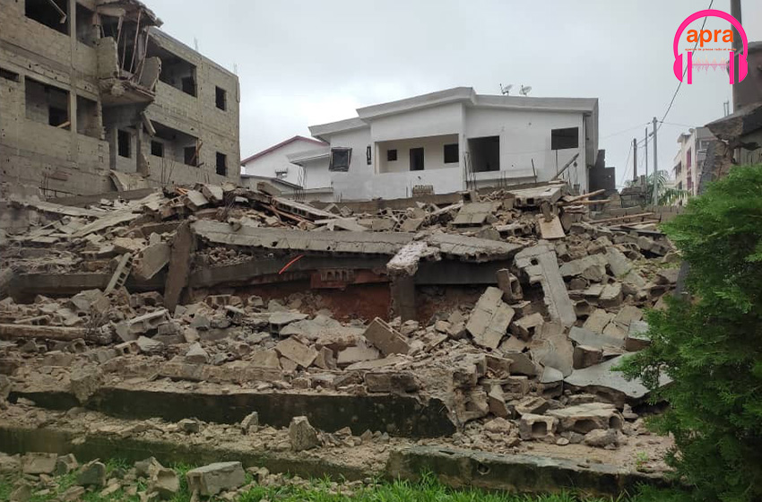 société :Effondrement d’un immeuble à Angré dans la commune de Cocody à Abidjan.