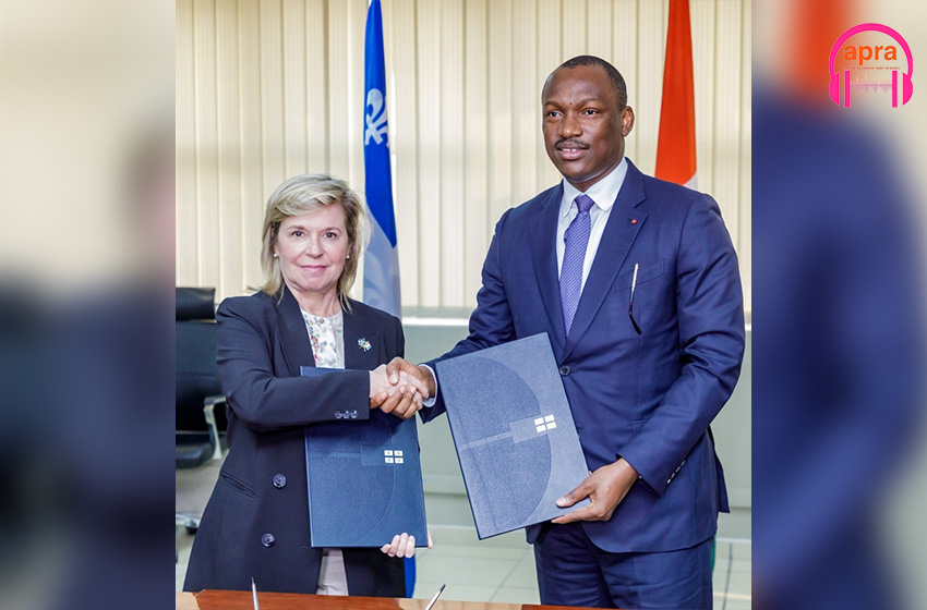 Mobilité des jeunes à l’international : la cote d’ivoire et le Québec signent une déclaration d’intention