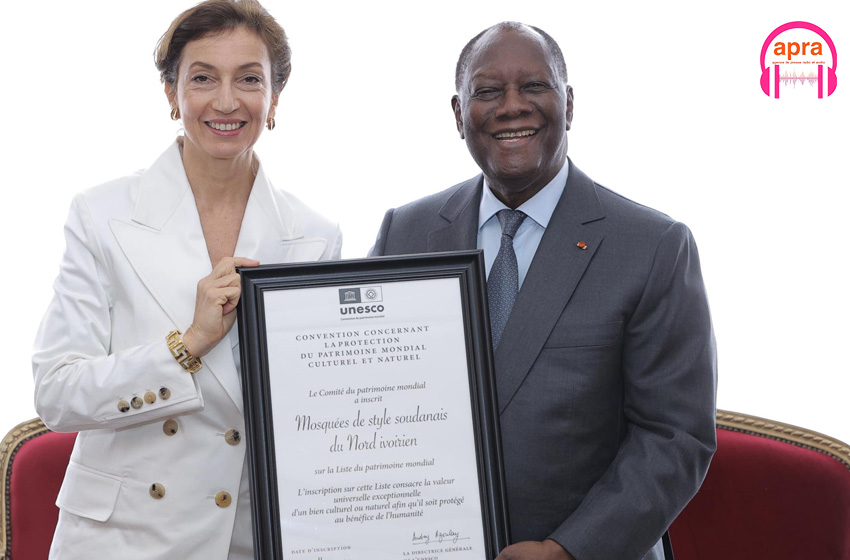 Prix Felix Houphouët-BoignY-UNESCO pour la recherche de la paix : la directrice générale de l’UNESCO, Audrey Azoulay, chez le président Alassane Ouattara