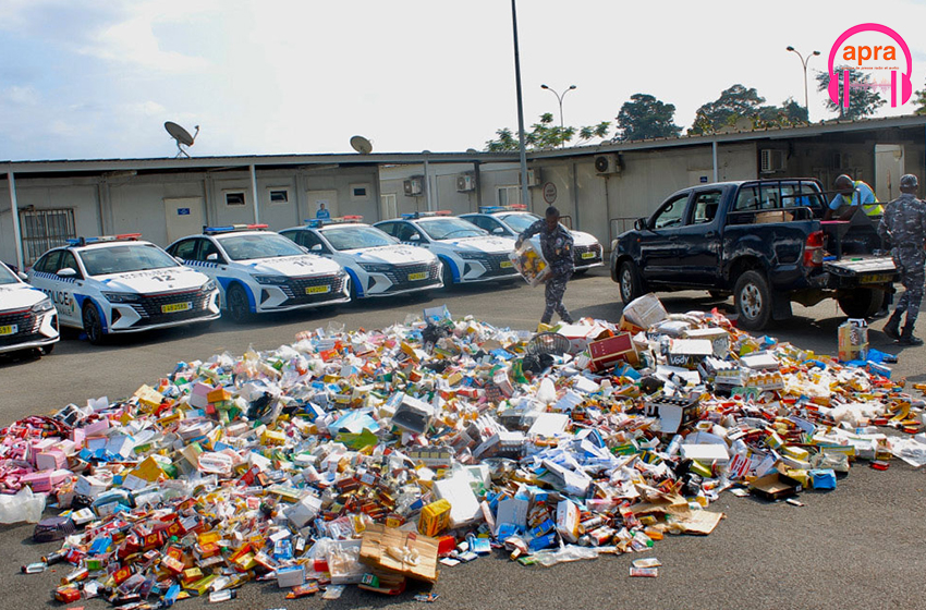 Cote d’Ivoire : plus de 5 tonnes de produits pharmaceutiques prohibés saisis par la police à Abidjan