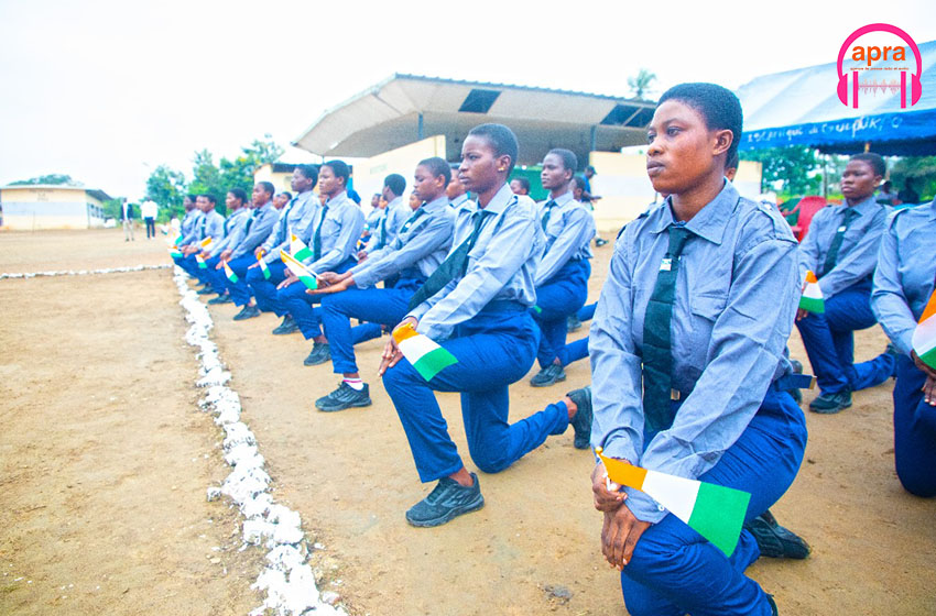 Centre de service civique de Guédikpo (Sassandra) : fin de formation pour 100 stagiaires volontaires au projet "Girl power"