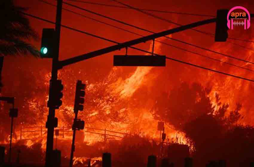 Actualité internationale / incendie à Los Angeles : au moins 7.000 hectares ravagés par les flammes et cinq personnes tués