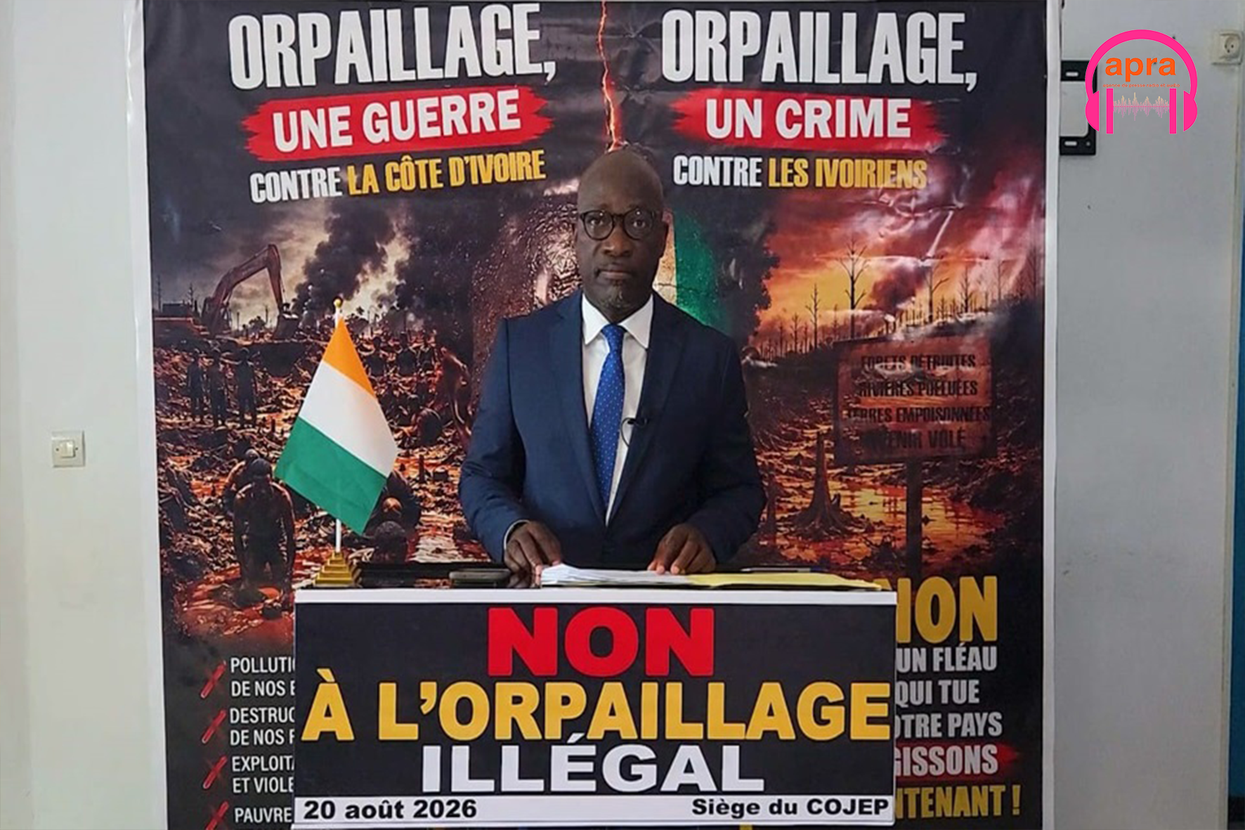 Société / Orpaillage illégal en Côte d’Ivoire : le COJEP réclame une réponse gouvernementale renforcée.