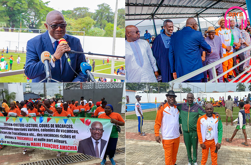 Société : le maire de Treichville présente le trophée de la Can, suivi du lancement des activités de vacances et de l’ouverture officielle du complexe sportif