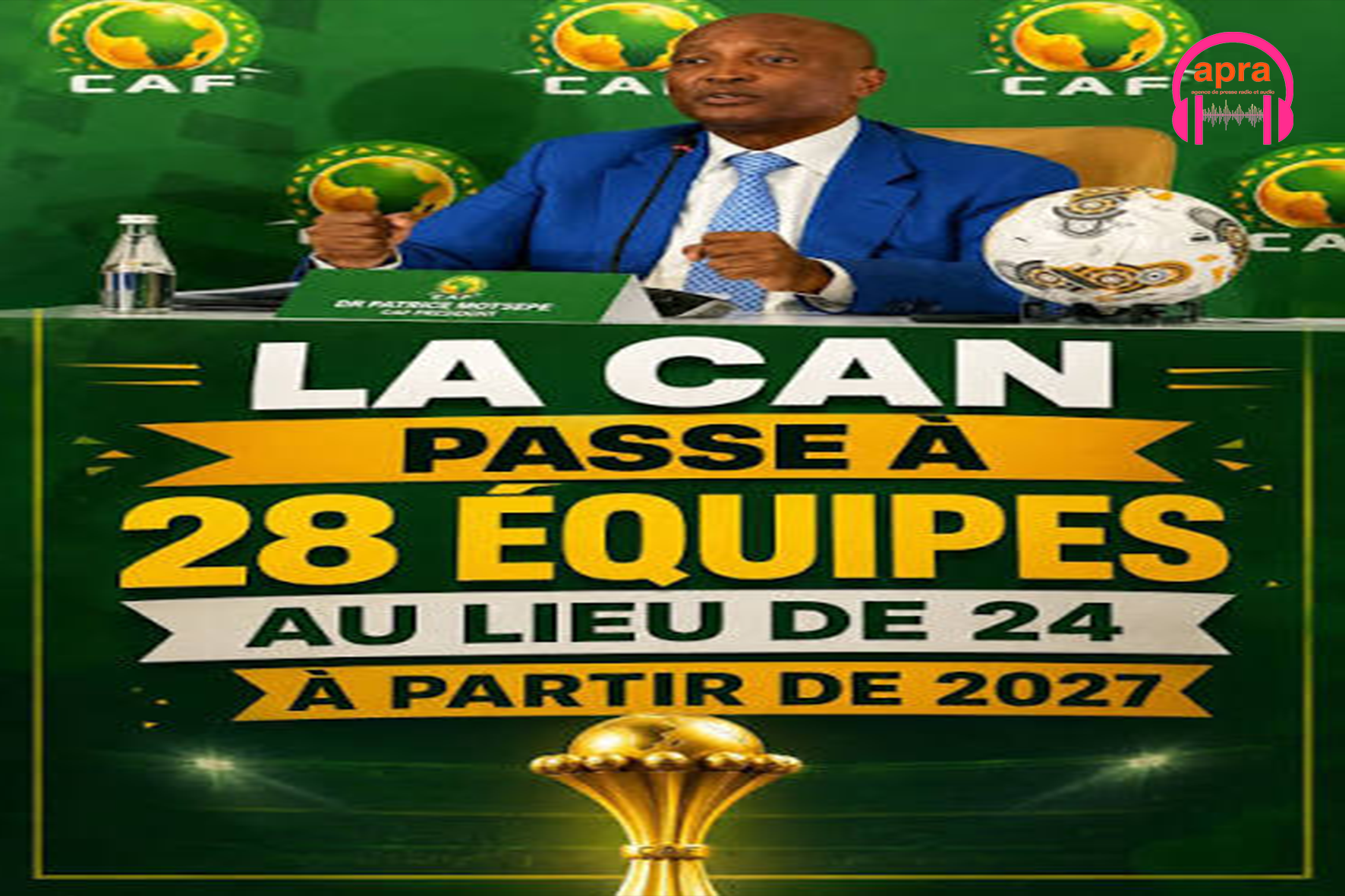 Sport / Football : La CAN passe à 28 équipes en 2027.