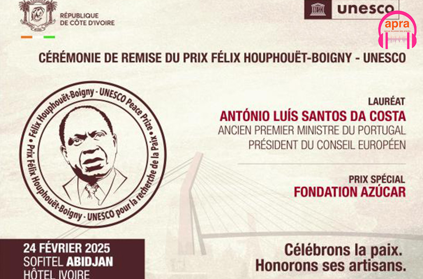 Culture/ Prix Félix Houphouët-Boigny 2025 : 30 ans de recherche de la paix, c’est pour le 24 février à Abidjan