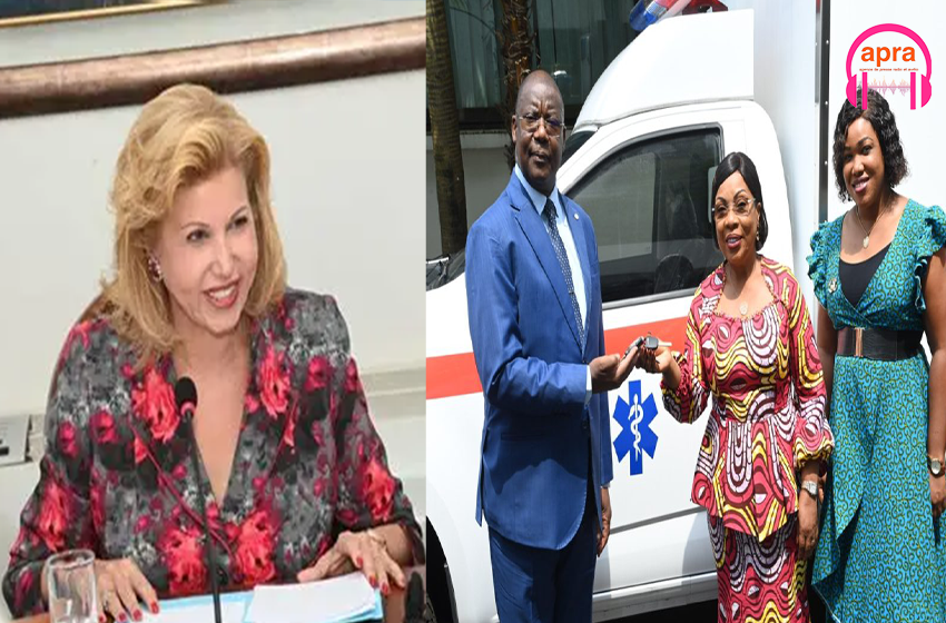 Actualité nationale : La Première dame offre une ambulance médicalisée à la Croix-Rouge de Côte d’Ivoire.