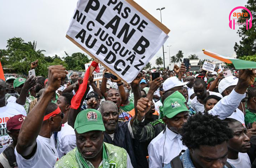 Présidentielle 2025 : le PDCI-RDA dans la rue contre la radiation de Cheick Tidjane Thiam
