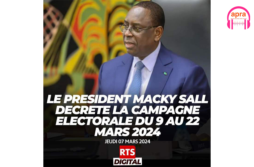 Présidentielle au Sénégal : la campagne s'ouvre le samedi 09 mars à minuit