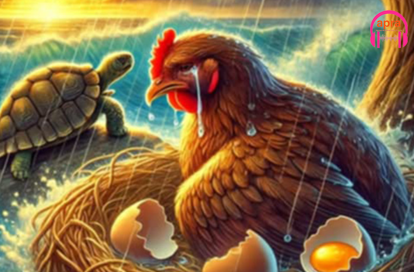 Contes, fables et légendes "La Poule, ses œufs et le vent"