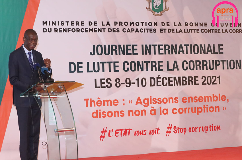 Journée internationale de lutte contre la corruption: Le ministre Epiphane Zoro Bi Ballo appelle les populations ivoiriennes à tourner le dos à ce fléau.