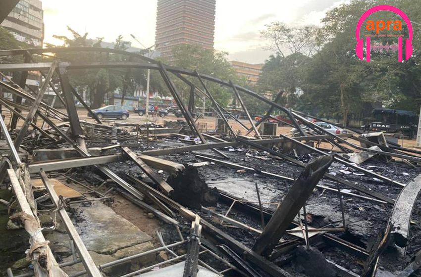 Le Centre communal de COVID-19, sur le site de l'ancien Sorbonne(Plateau) parti en fumé