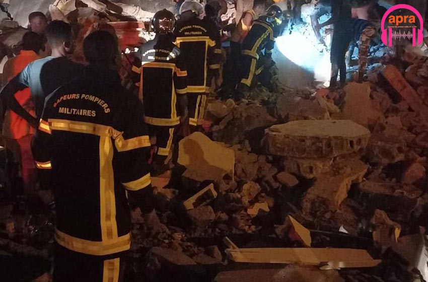 Chute d'un bâtiment R+4 à Cocody.