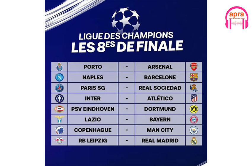 Football/ champions League :  les affiches des huitièmes de finales connues