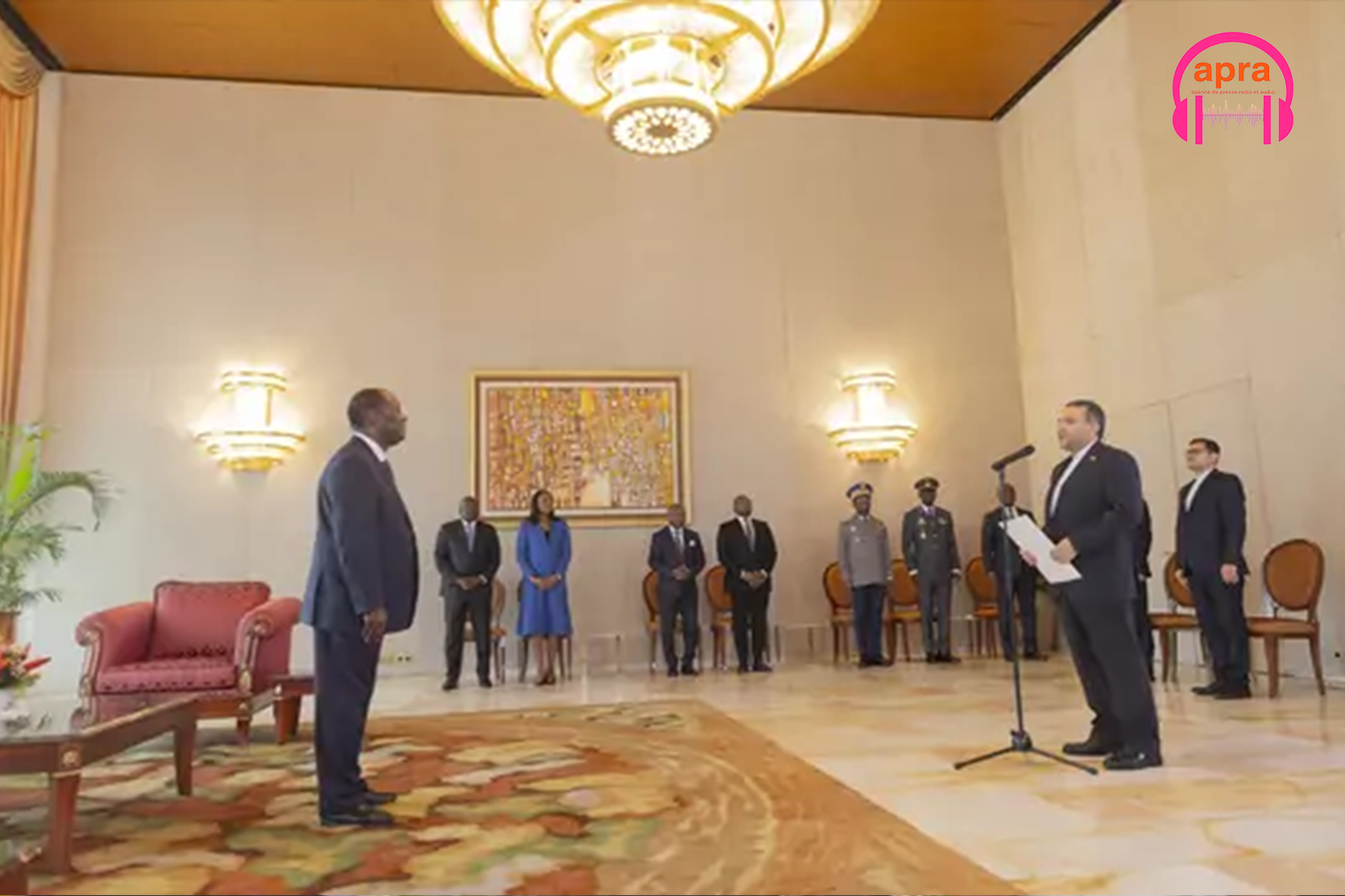 Diplomatie : Quatre nouveaux ambassadeurs accrédités en Côte d’Ivoire présentent leurs lettres de créance au chef de l’Etat.