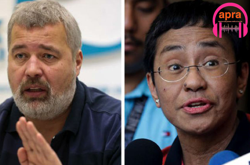 Le prix Nobel de la paix 2021 attribué aux journalistes Maria Ressa et Dmitri Muratov.