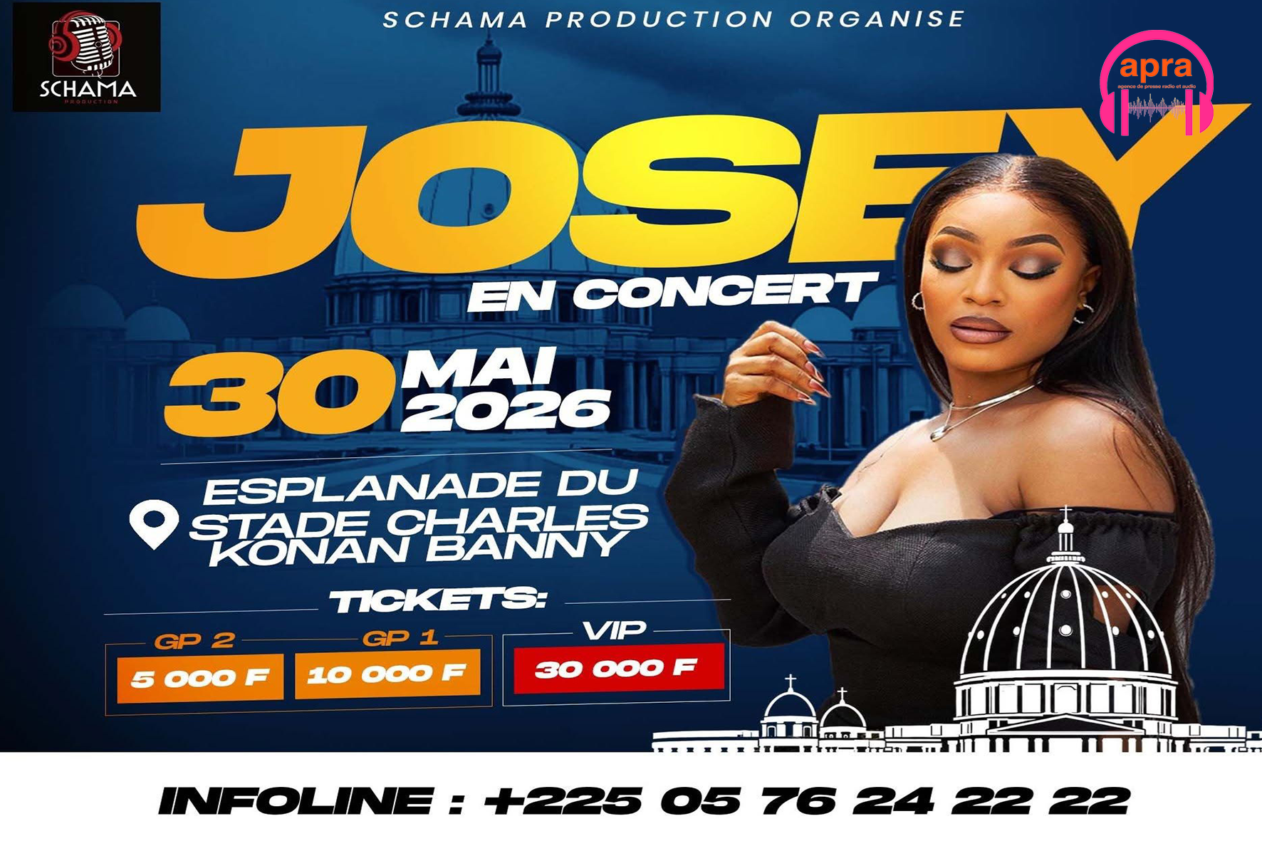 MUSIQUE / Josey en concert à Yamoussoukro : un show grandiose annoncé en mai 2026.