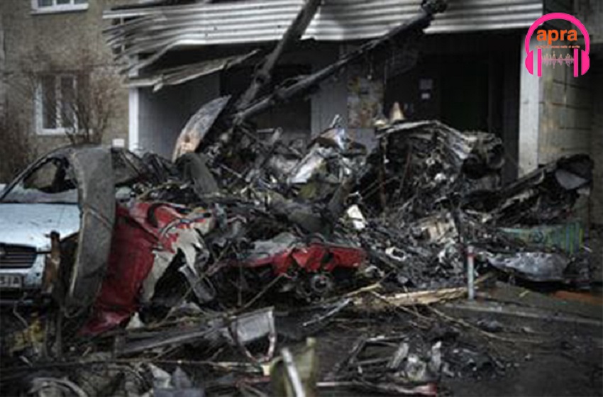 Ukraine : crash d'un hélicoptère à Brovary, le ministre de l'intérieur perd la vie.